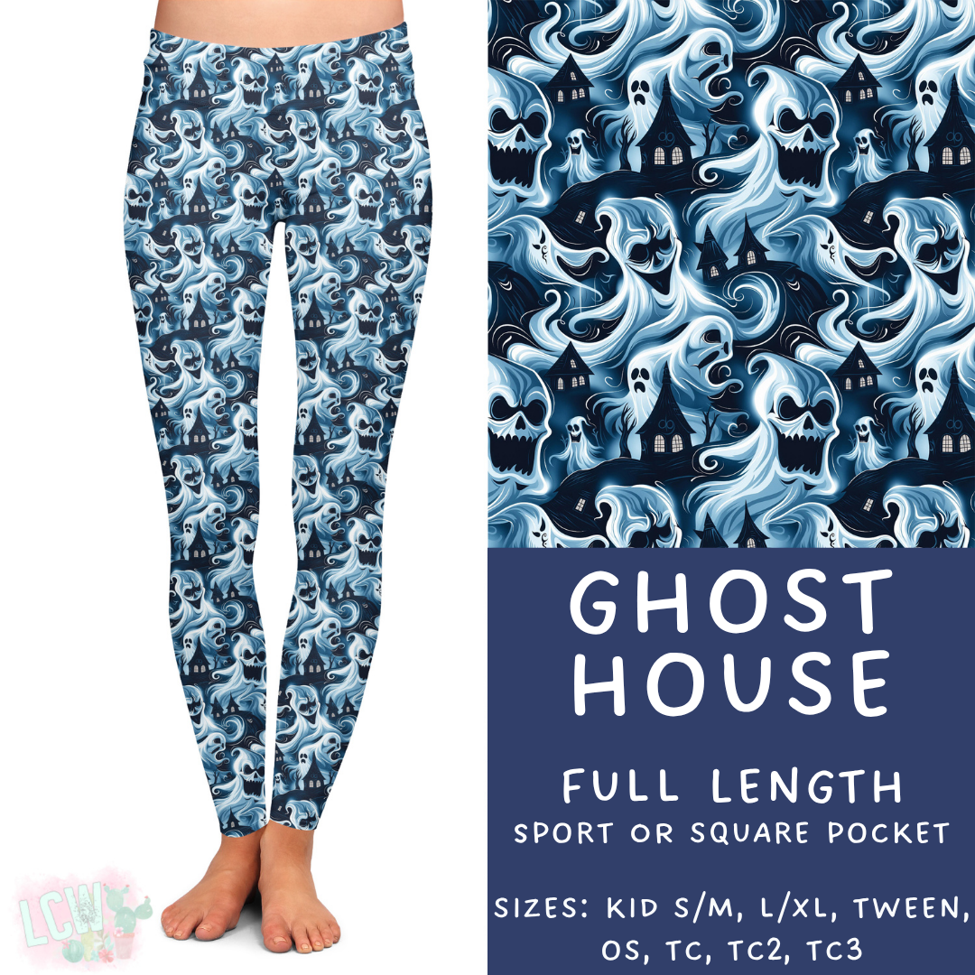 Ready To Ship - Ghost House Full Length Leggings - TC Square Pocket