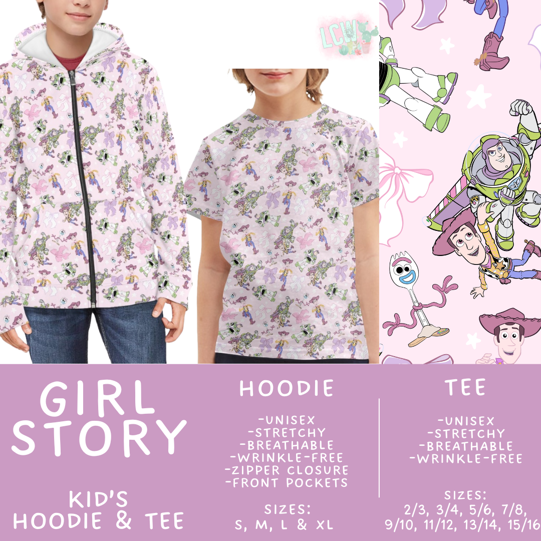Batch #563 - Made for Play Collection - Closes 7/31 - ETA late Sept - Girl Story Kid's Unisex Hoodie & Tee