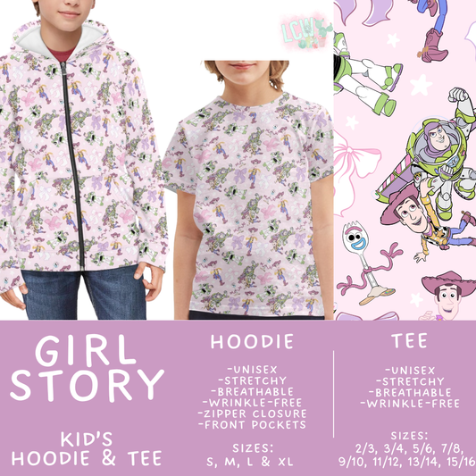 Batch #563 - Made for Play Collection - Closes 7/31 - ETA late Sept - Girl Story Kid's Unisex Hoodie & Tee