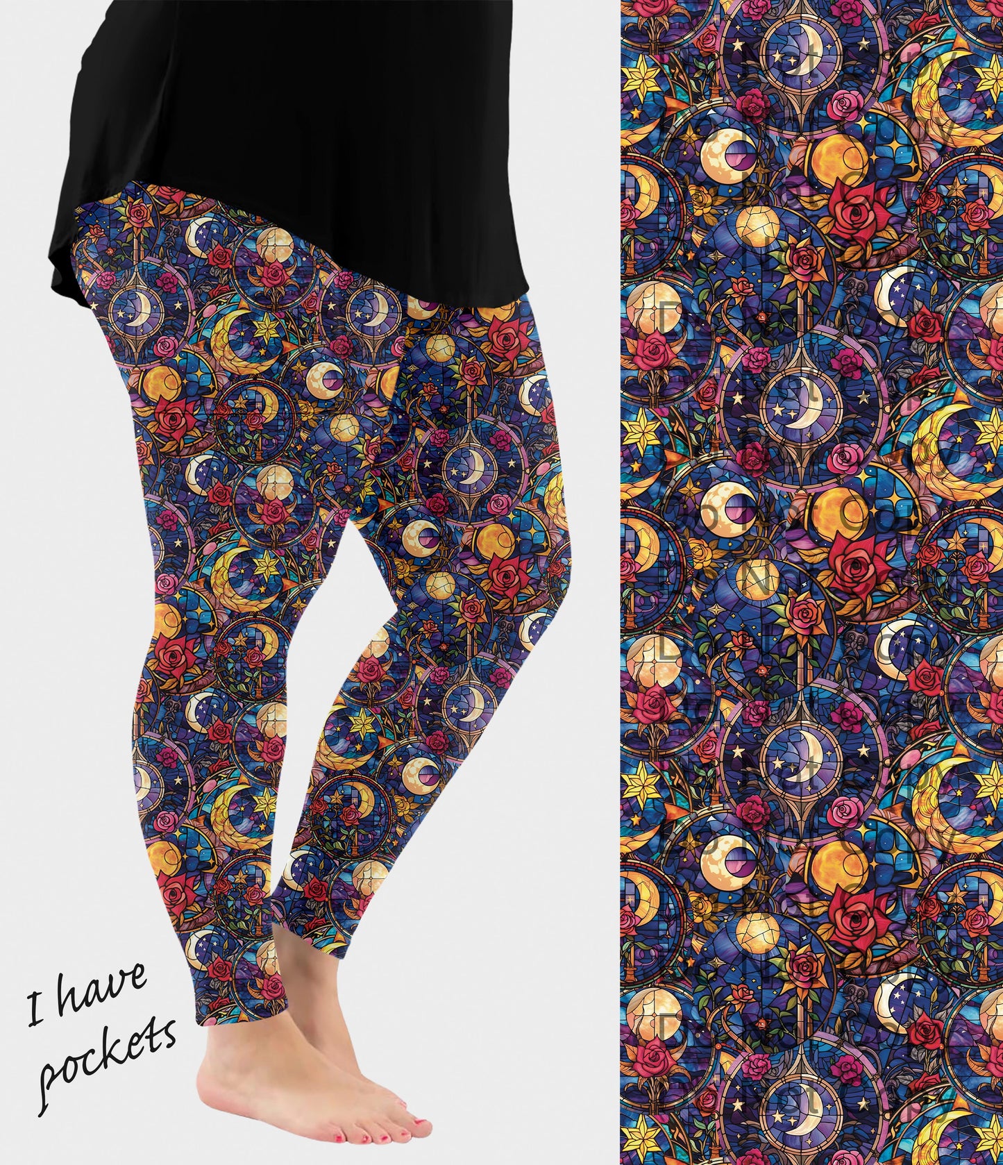 RTS - Glass Moon Leggings with Pockets