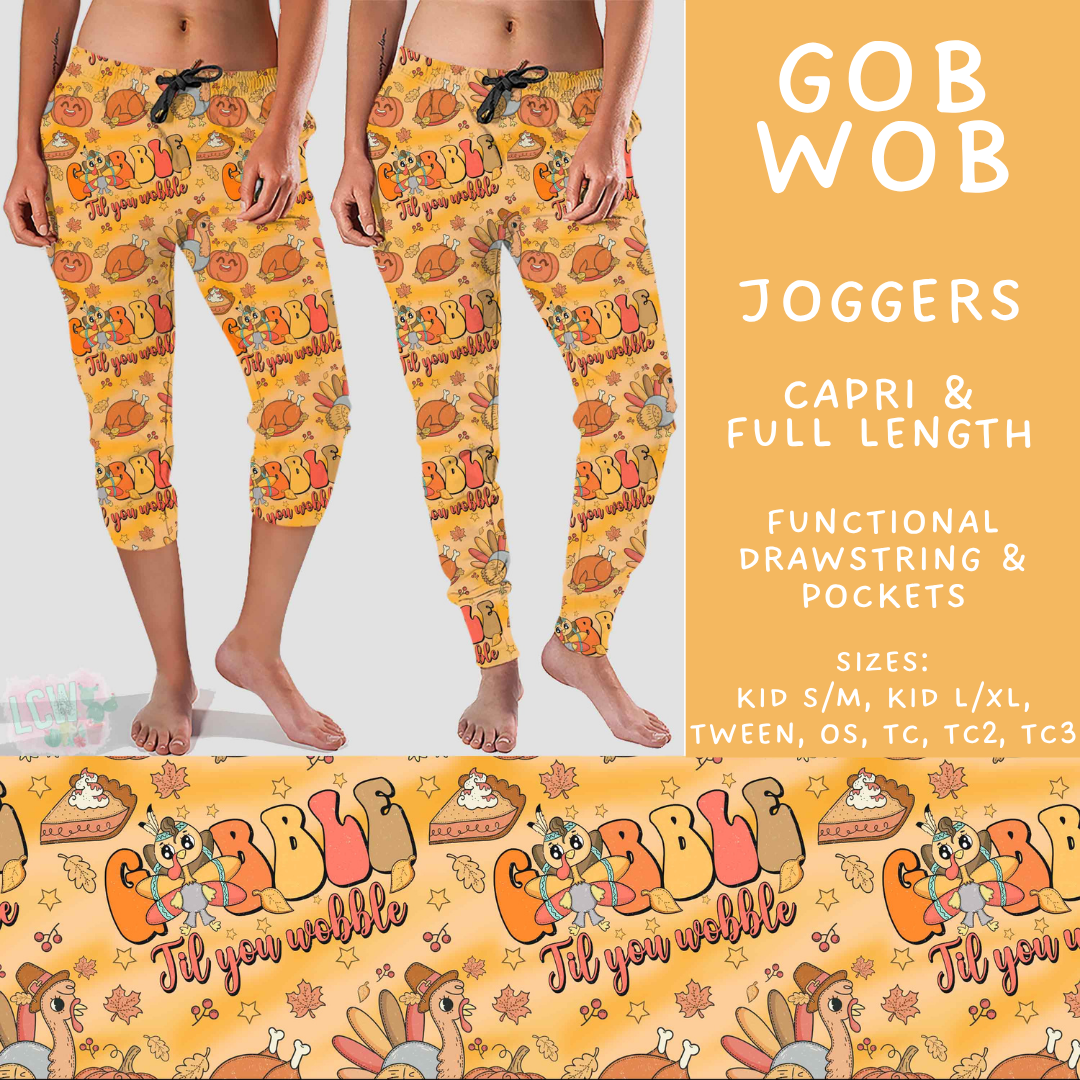 Batch #574 - HalloThanksMas - Closes 8/24 - ETA mid/late October - Gob Wob Full and Capri Length Joggers