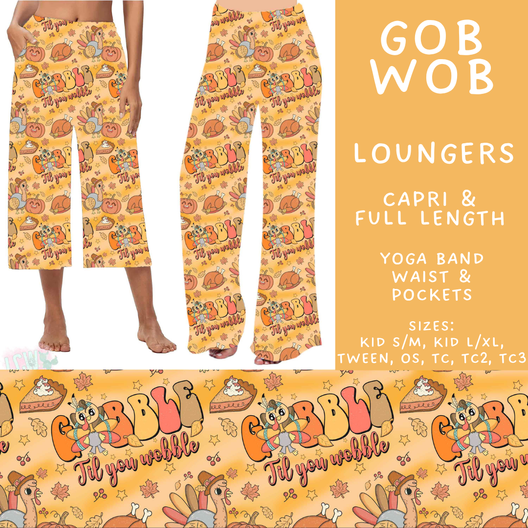 Batch #574 - HalloThanksMas - Closes 8/24 - ETA mid/late October - Gob Wob Capri and Full Length Loungers