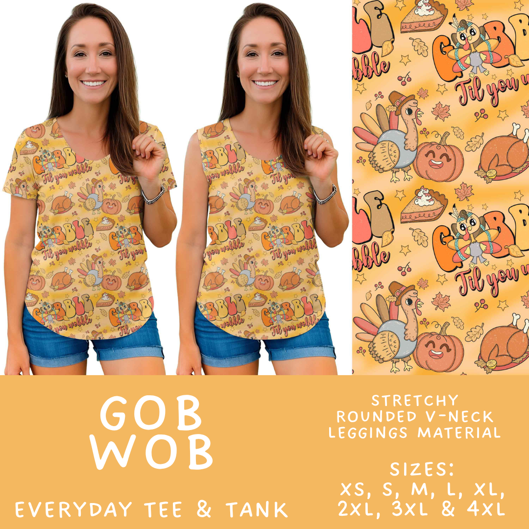 Batch #574 - HalloThanksMas - Closes 8/24 - ETA mid/late October - Gob Wob Everyday Tank & Tee