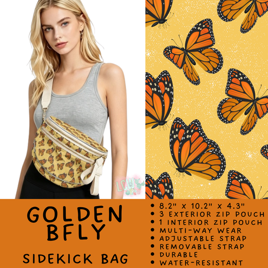 Batch #604 - Sidekick Bag 3 - Closes 10/26 - ETA mid/late Dec - Golden BFly Sidekick Bag