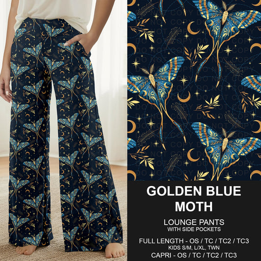 B318 - Preorder Golden Blue Moth Lounge Pants (Closes 10/25. ETA: late Dec.)