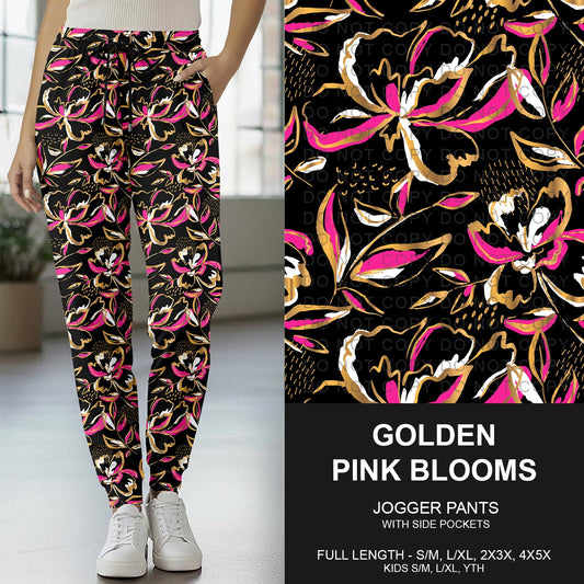B270 - Preorder Golden Pink Blooms Joggers (Closes 1/18. ETA early April)