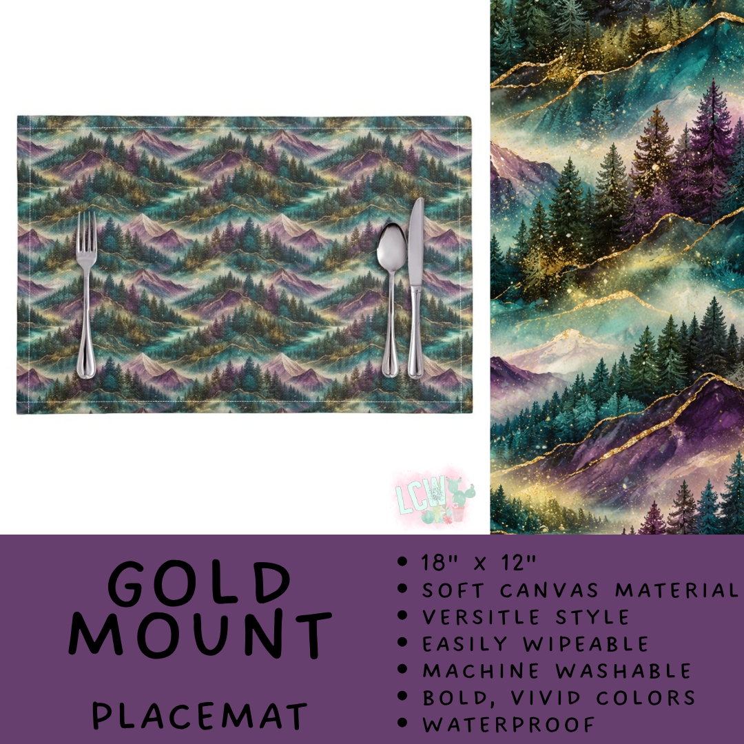 Batch #602 - Table Runners & Placemats - Closes 10/23 - ETA mid Dec - Gold Mount Placemat