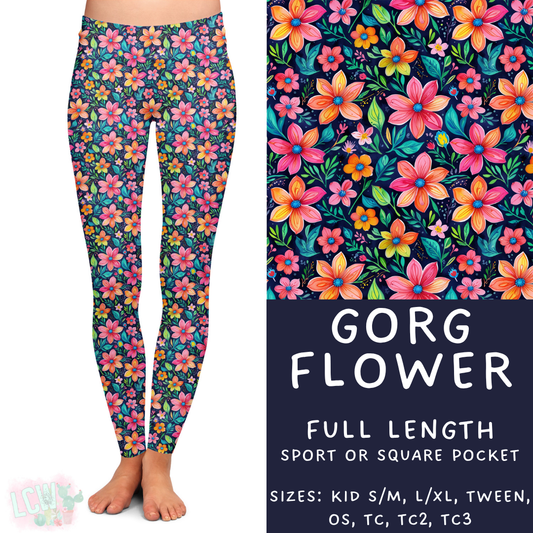 Ready to Ship - Gorg Flower Full Length Legging - Sport Pocket TC