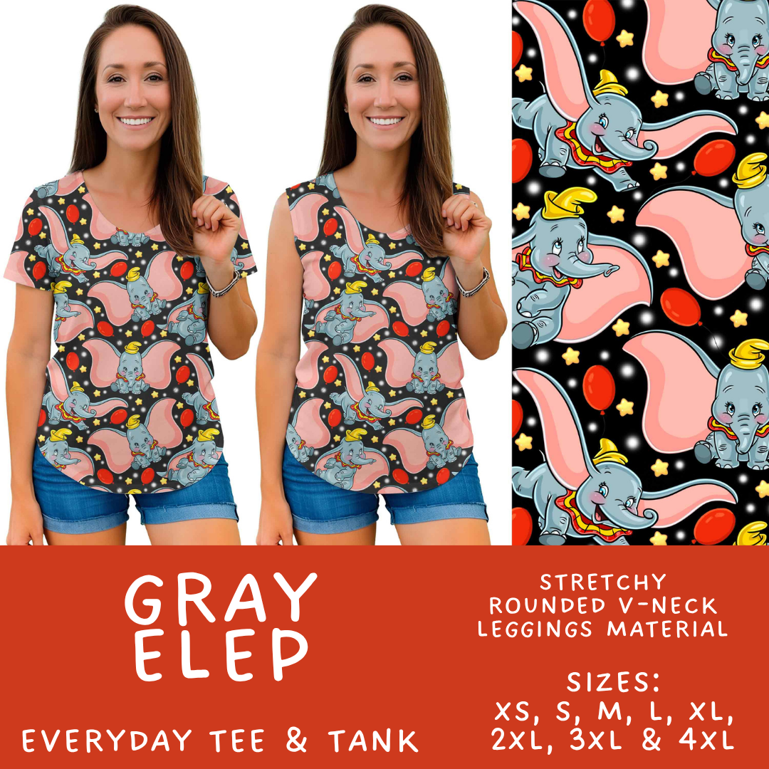 Batch #572 - Magical Faves 23 - Closes 8/19 - ETA mid October - Gray Elep Everyday Tank & Tee