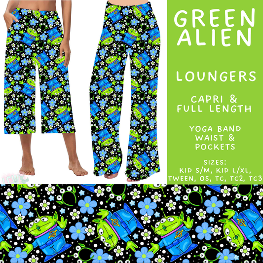 Batch #572 - Magical Faves 23 - Closes 8/19 - ETA mid October - Green Alien Capri and Full Length Loungers