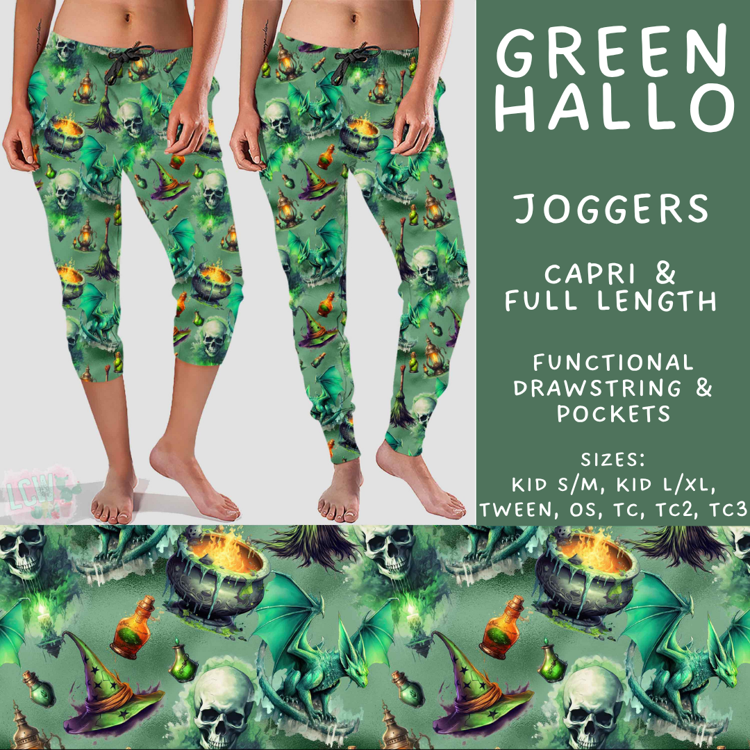 Batch #566 - Halloween 5 - Closes 8/7 - ETA early October - Green Hallo Full and Capri Length Joggers