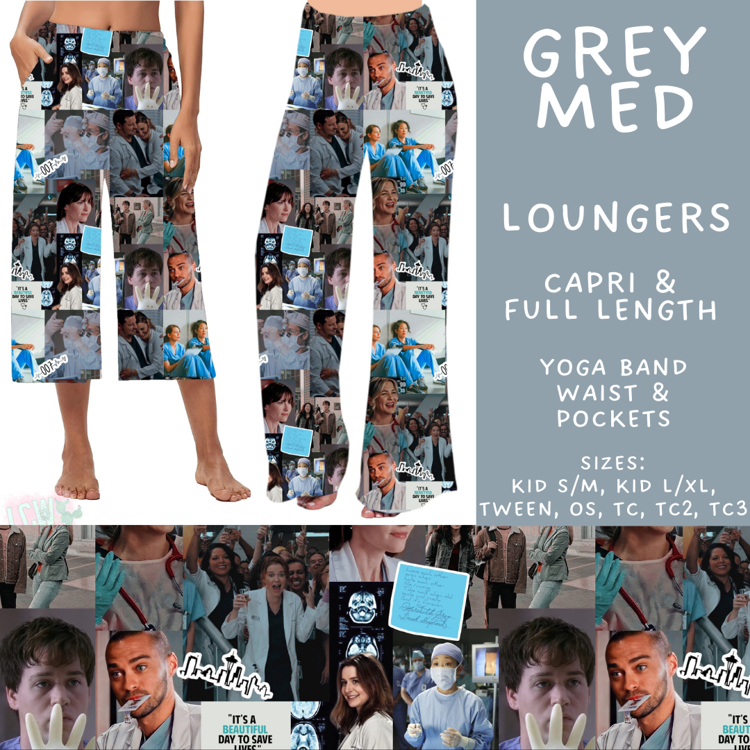 Batch #502 - Show Time - Closes 3/11 - ETA mid May - Grey Med Capri and Full Length Loungers