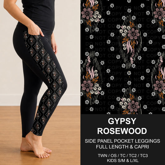 B318 - Preorder Gypsy Rosewood Side Panel Pocket Leggings (Closes 10/25. ETA: late Dec.)