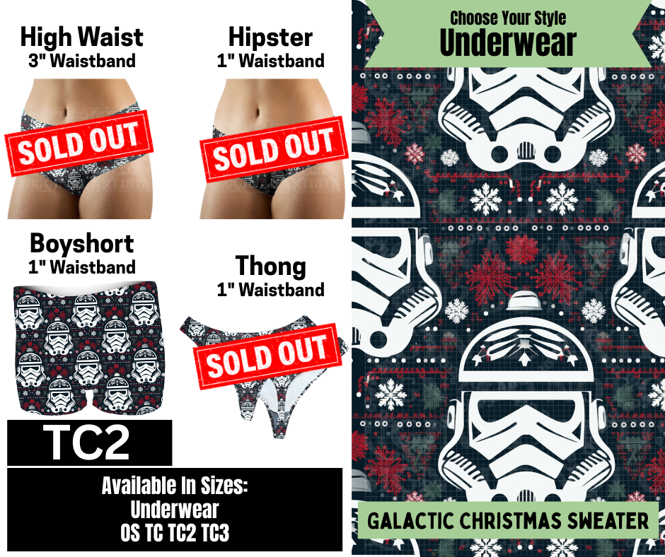 Galactic Christmas Sweater Boyshort Underwear