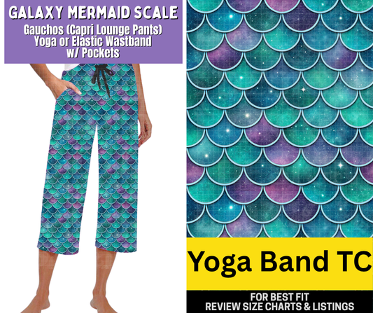 Galaxy Mermaid Scale Capri Gauchos