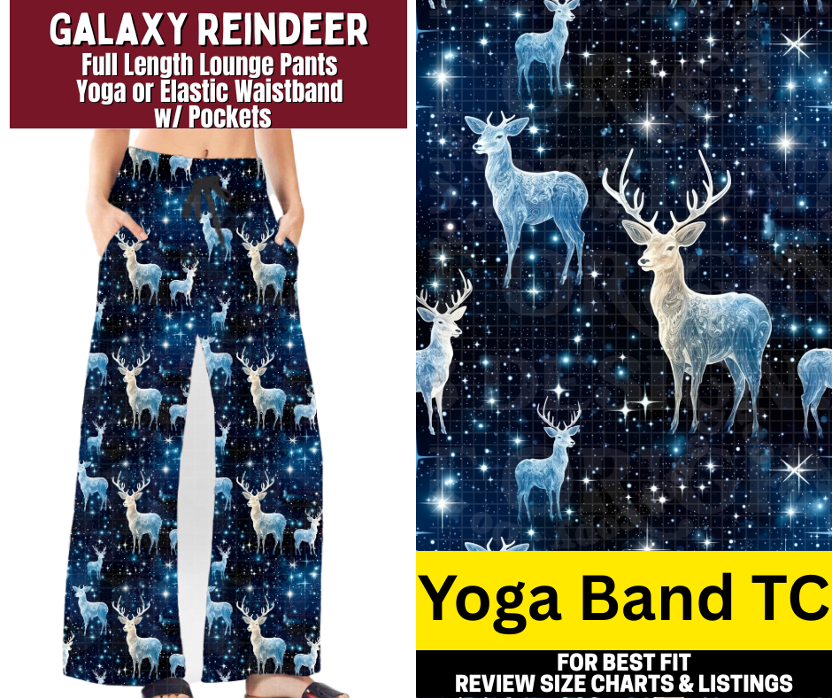 Galaxy Reindeer Full Length Lounge Pants