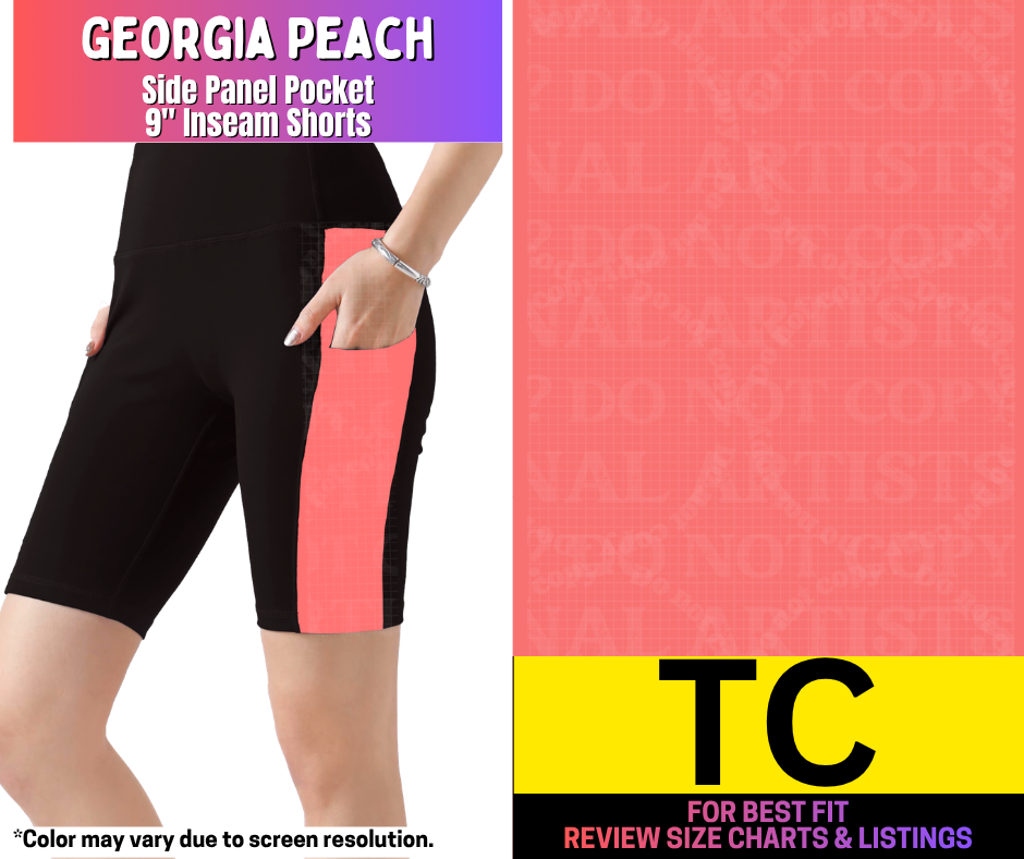 Georgia Peach Side Panel Pocket Jamaica Shorts