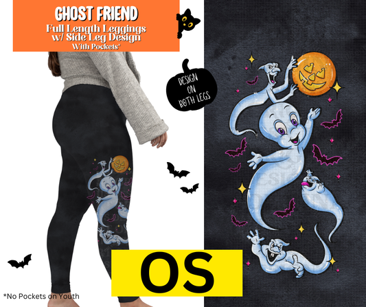 Ghost Friend Full Length Leggings w/ Side Leg Designs