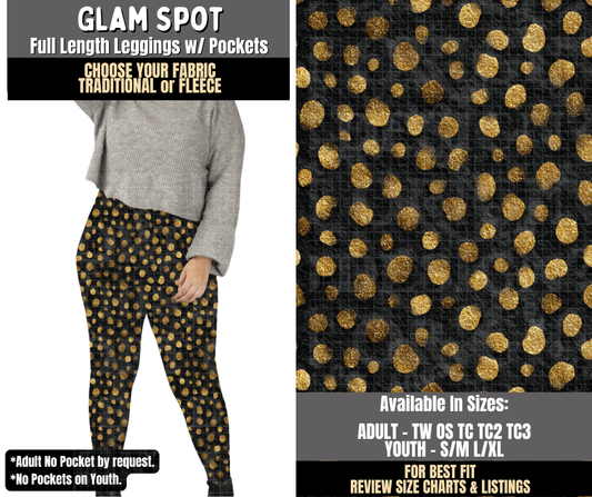 Preorder! Closes 8/3. ETA Nov. Glam Spot Leggings Choose Fleece or Traditional