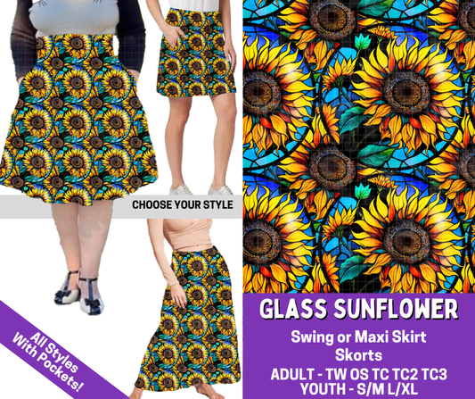 Preorder! Closes 5/27. ETA Aug. Glass Sunflower Combo Skort/Skirt Lengths