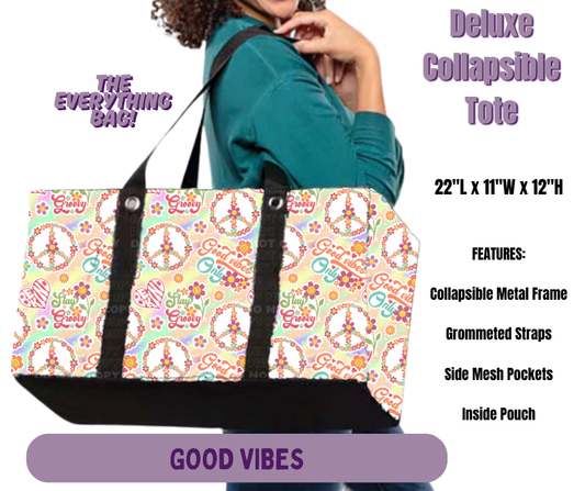 Good Vibes Collapsible Tote