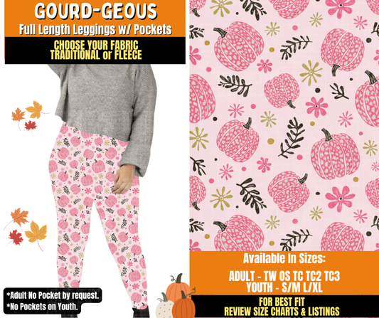 Preorder! Closes 7/16. ETA Oct. Gourd-geous Leggings Choose Fleece or Traditional