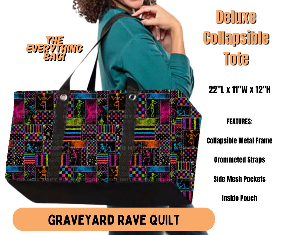 Preorder! Closes 7/2. ETA Oct. Graveyard Rave Collapsible Tote