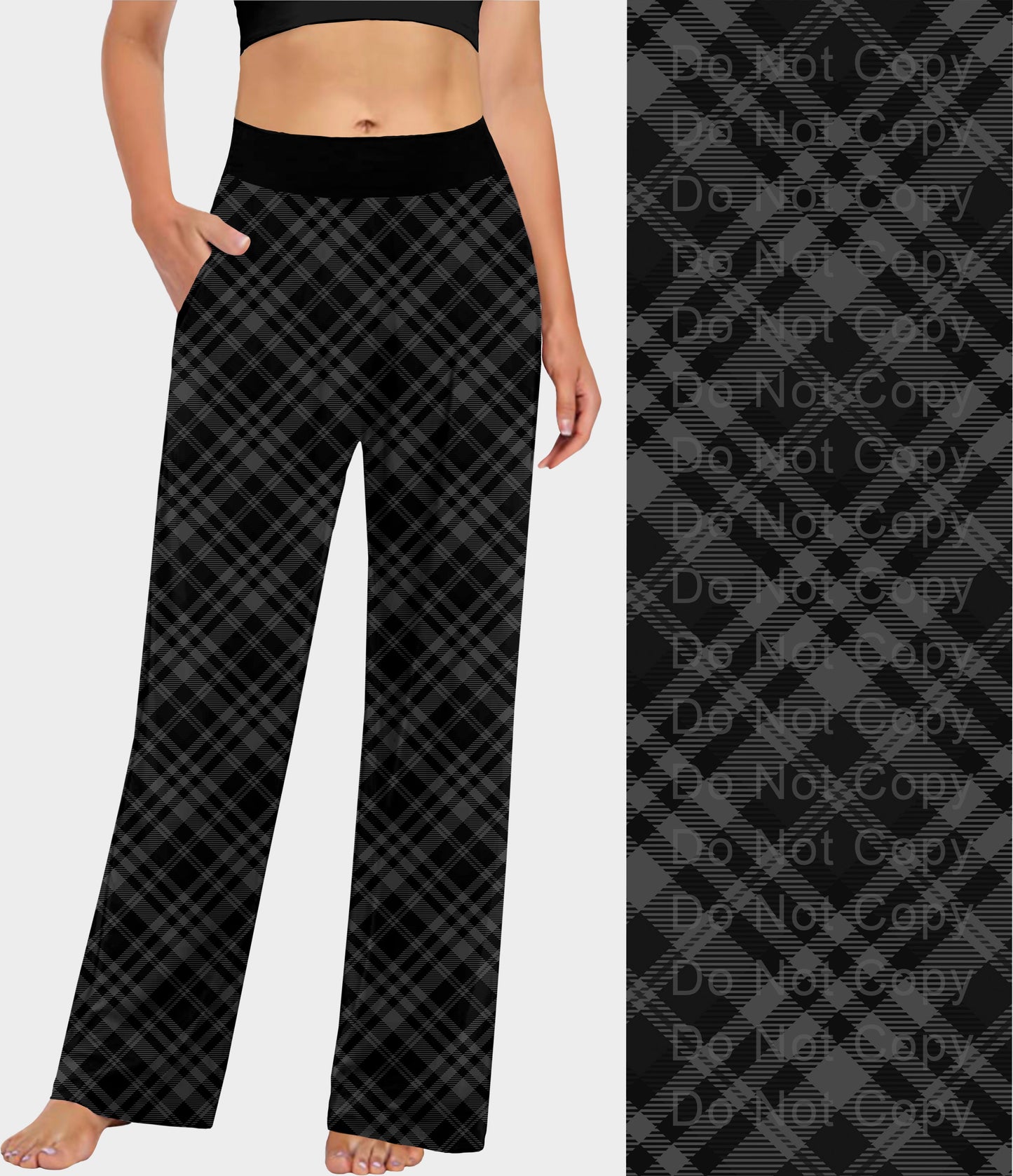 RTS - Gray Plaid Lounge Pants