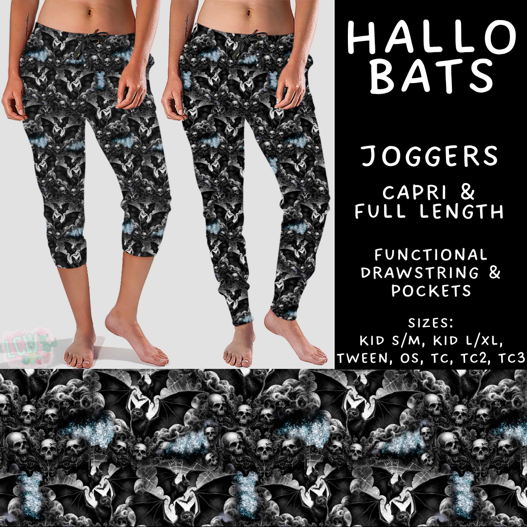 Batch #560 - Halloween 4 - Closes 7/26 - ETA late Sept - Hallo Bats Full and Capri Length Joggers