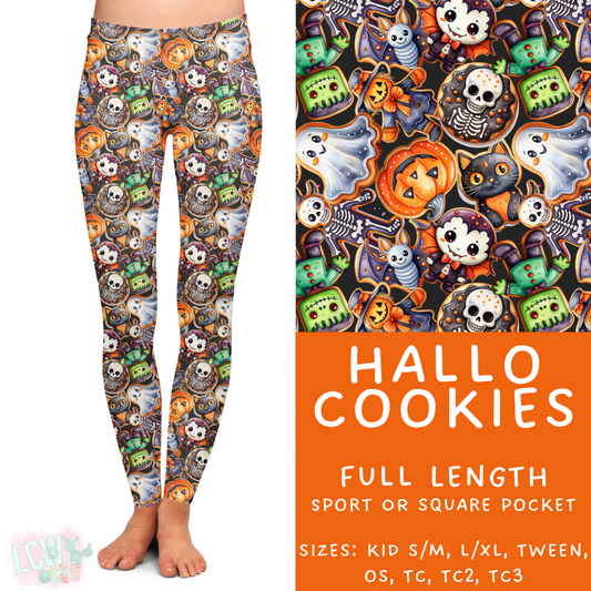 Ready To Ship - Hallo Cookies Full Length Leggings - Square Pocket TC