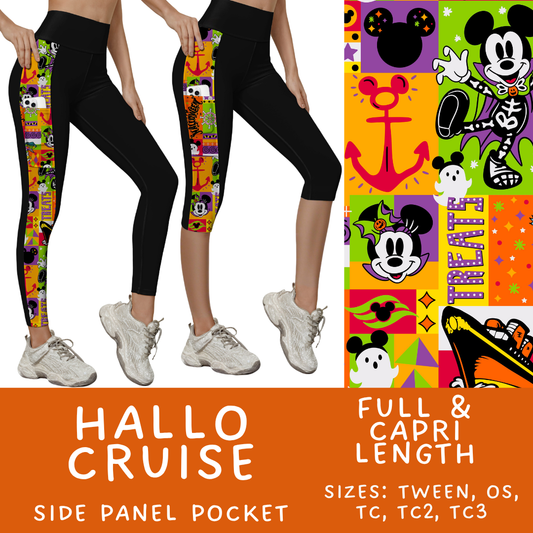 Batch #568 - Halloween Spooky Sets 3 - Closes 8/12 - ETA early October - Hallo Cruise Pattern Side Pocket Capris & Leggings
