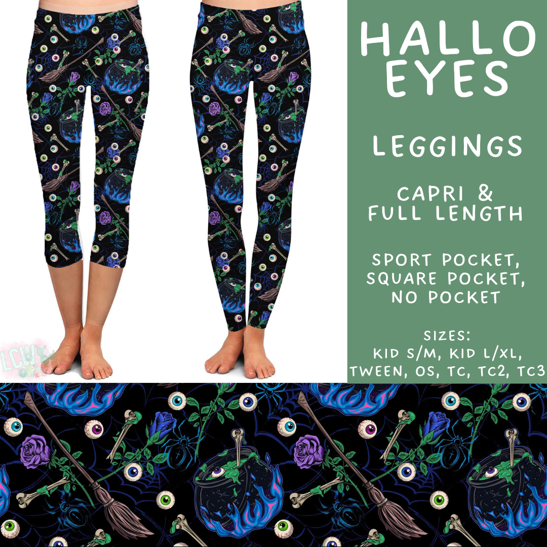 Batch #566 - Halloween 5 - Closes 8/7 - ETA early October - Hallo Eyes Full and Capri Length Leggings