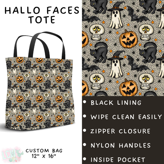 Batch #556 - Halloween 3 - Closes 7/15 - ETA mid Sept - Hallo Faces Tote
