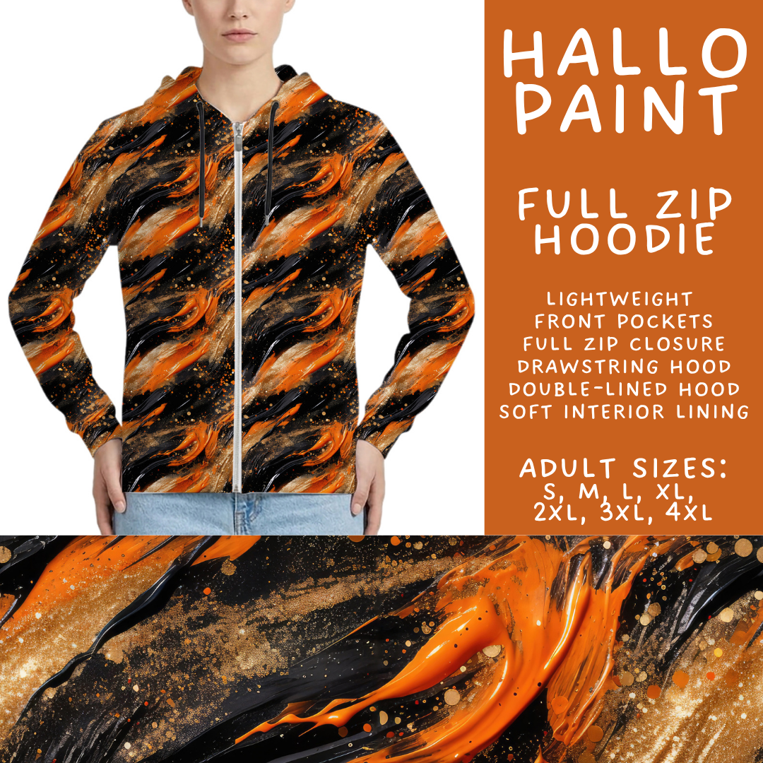 Batch #566 - Halloween 5 - Closes 8/7 - ETA early October - Hallo Paint Full Zip Hoodie