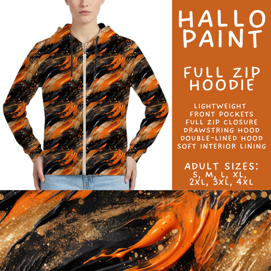 Batch #566 - Halloween 5 - Closes 8/7 - ETA early October - Hallo Paint Full Zip Hoodie