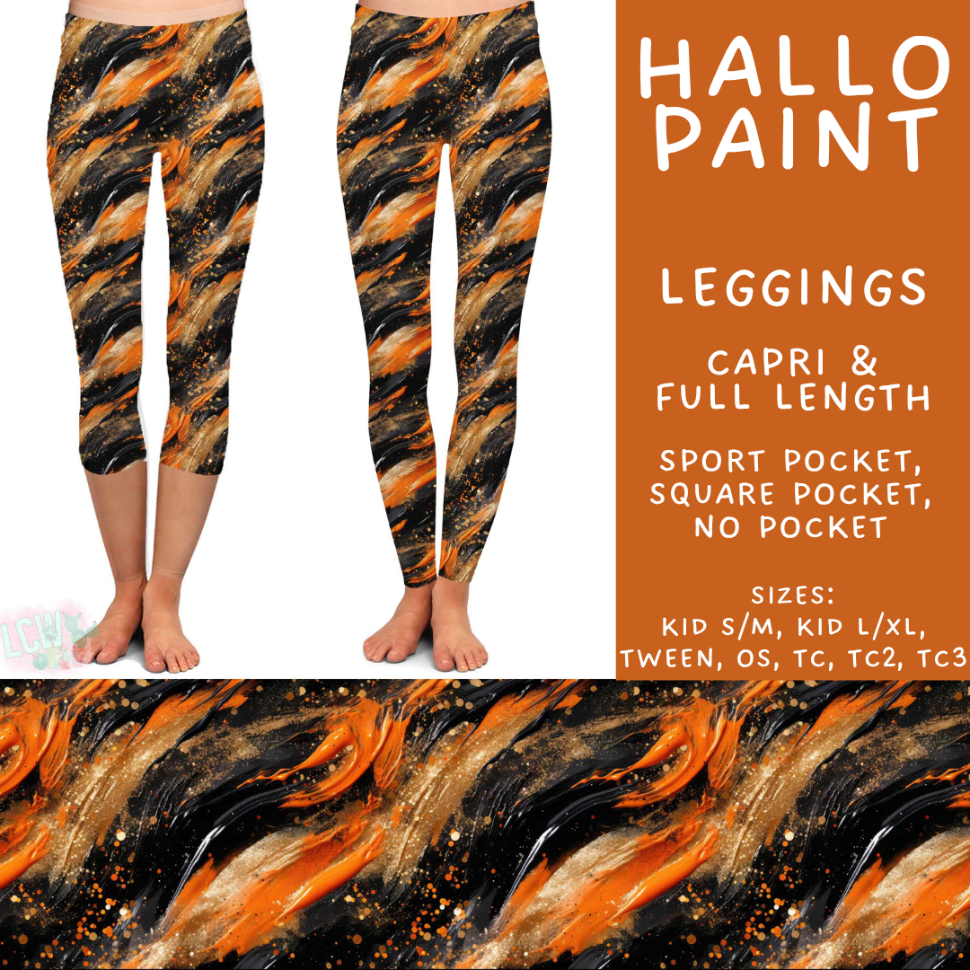 Batch #566 - Halloween 5 - Closes 8/7 - ETA early October - Hallo Paint Full and Capri Length Leggings
