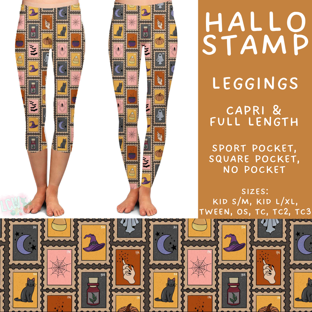 Batch #560 - Halloween 4 - Closes 7/26 - ETA late Sept - Hallo Stamp Full and Capri Length Leggings