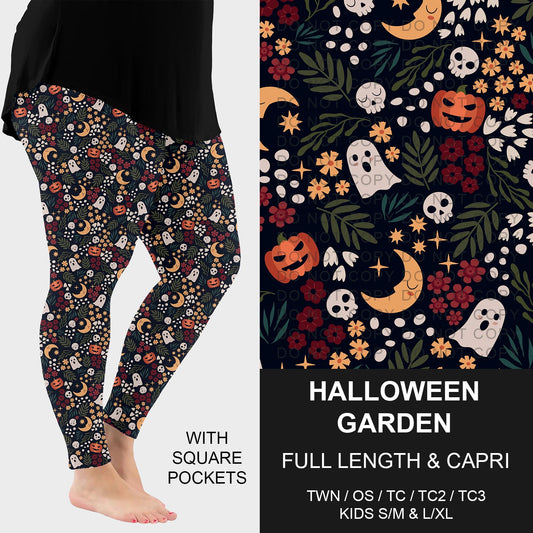 B299 - Preorder Halloween Garden Leggings w/ Pockets (Closes 7/12. ETA: mid Sept.)