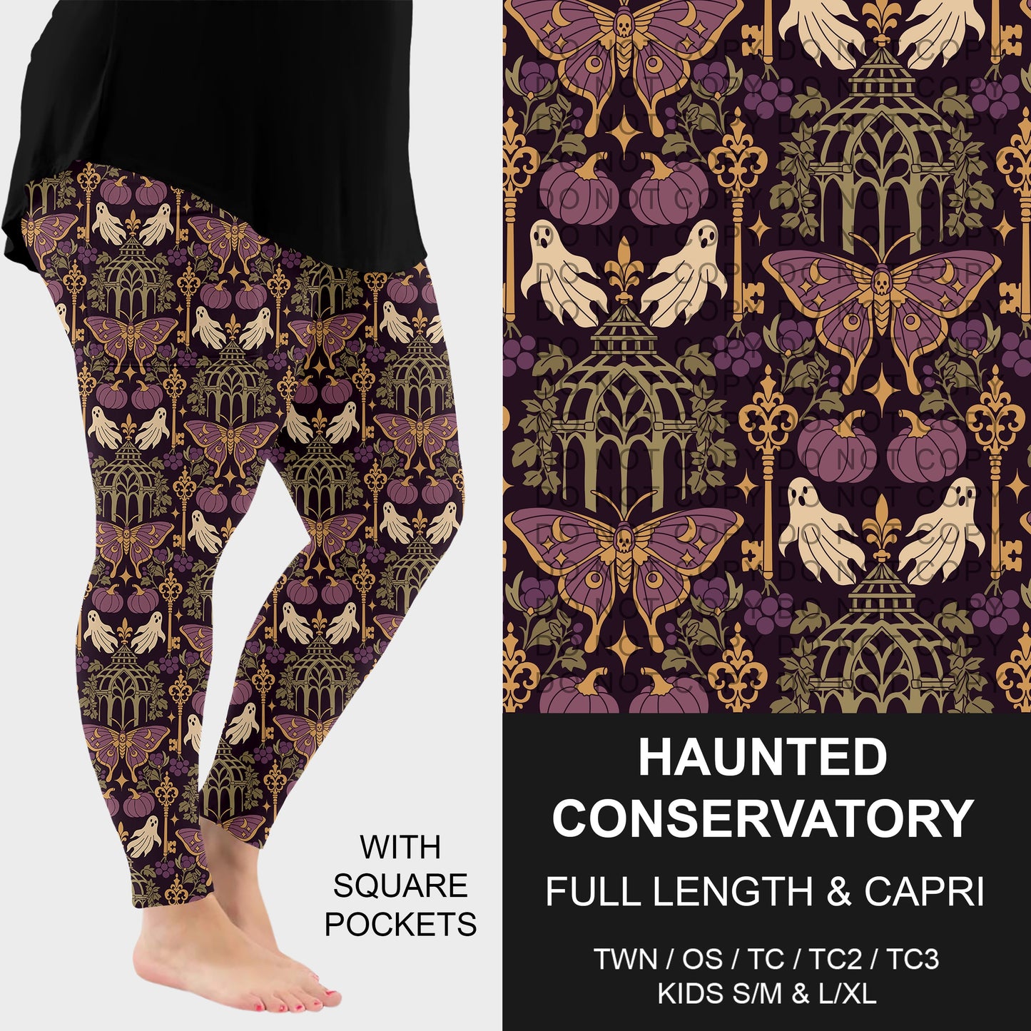 B307 - Preorder Haunted Conservatory Leggings w/ Pockets (Closes 8/02. ETA: early Oct.)