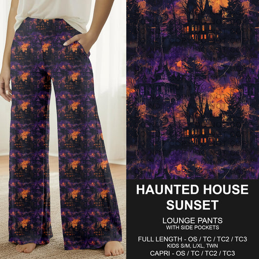 B305 - Preorder Haunted House Sunset Lounge Pants (Closes 8/02. ETA: early Oct.)