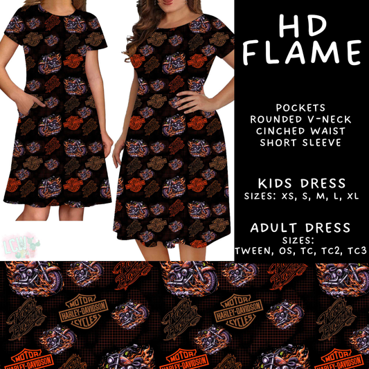 Batch #592 - Fun Run 27 - Closes 9/30 - ETA late Nov - HD Flame Adult & Kids Dresses