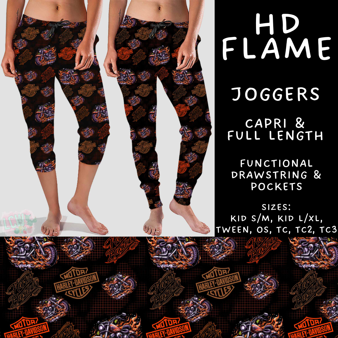 Batch #592 -  Fun Run 27 - Closes 9/30 - ETA late Nov - HD Flame Full and Capri Length Joggers