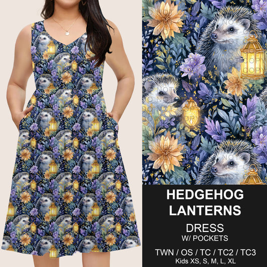 B275 - Preorder Hedgehog Lanterns Sleeveless Pocket Dress (Closes 2/25. ETA: early May)