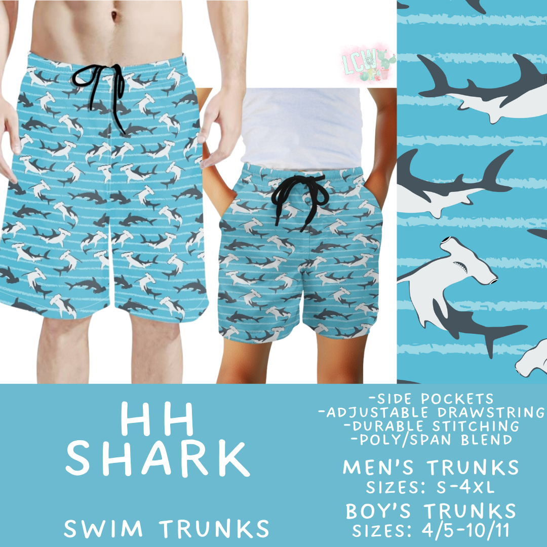 Batch #543 - Pool Party 2 - Closes 6/15 - ETA early/mid August - HH Shark Boys' & Men's Swim Trunks