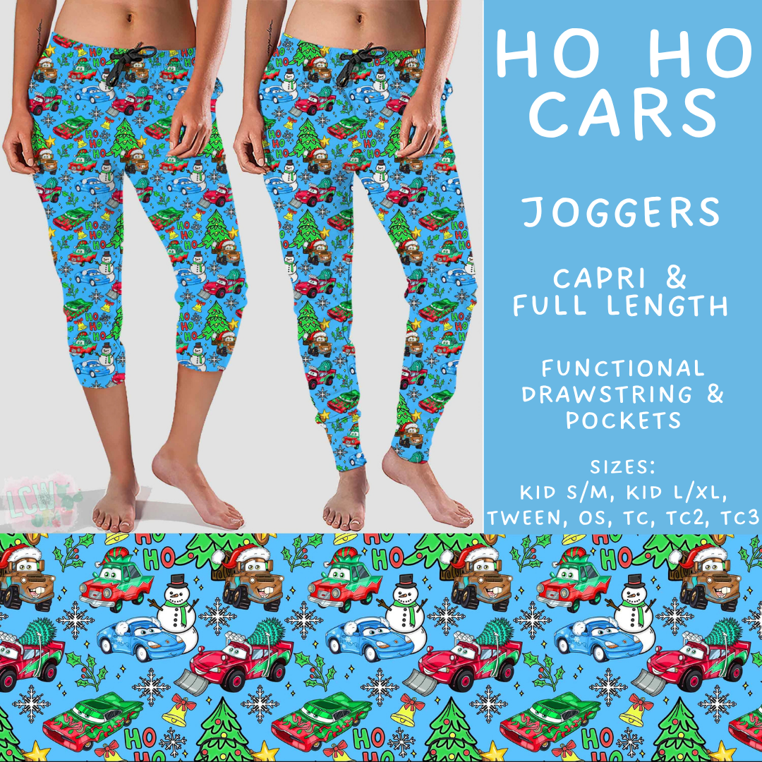 Batch #598 - Magical Character Christmas 2 - Closes 10/14 - ETA early Dec - Ho Ho Cars Full and Capri Length Joggers