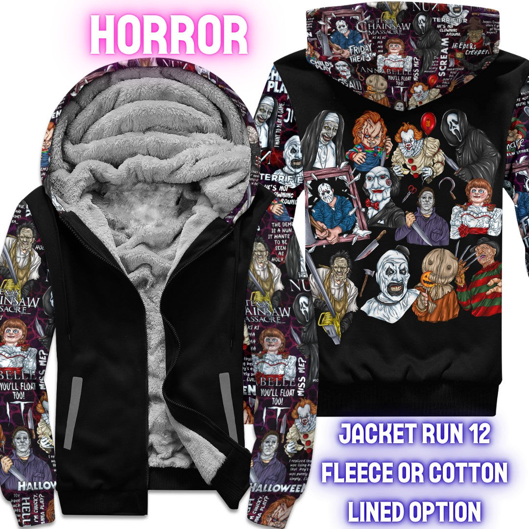 JACKET RUN 14-HORROR-FLEECE OR COTTON LINER-PREORDER CLOSING 12/16