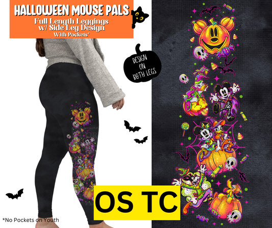 Halloween Mouse Pals Full Length Leggings w/ Side Leg Designs
