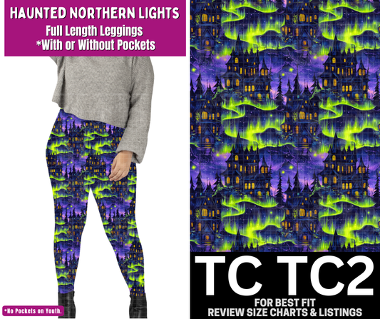 Haunted Northern Lights Full Length Leggings w/ Pockets