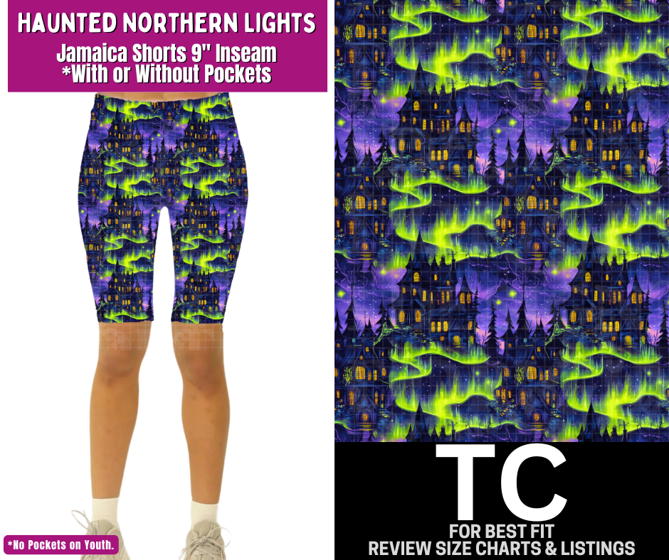 Haunted Northern Lights Jamaica Shorts w/ Pockets
