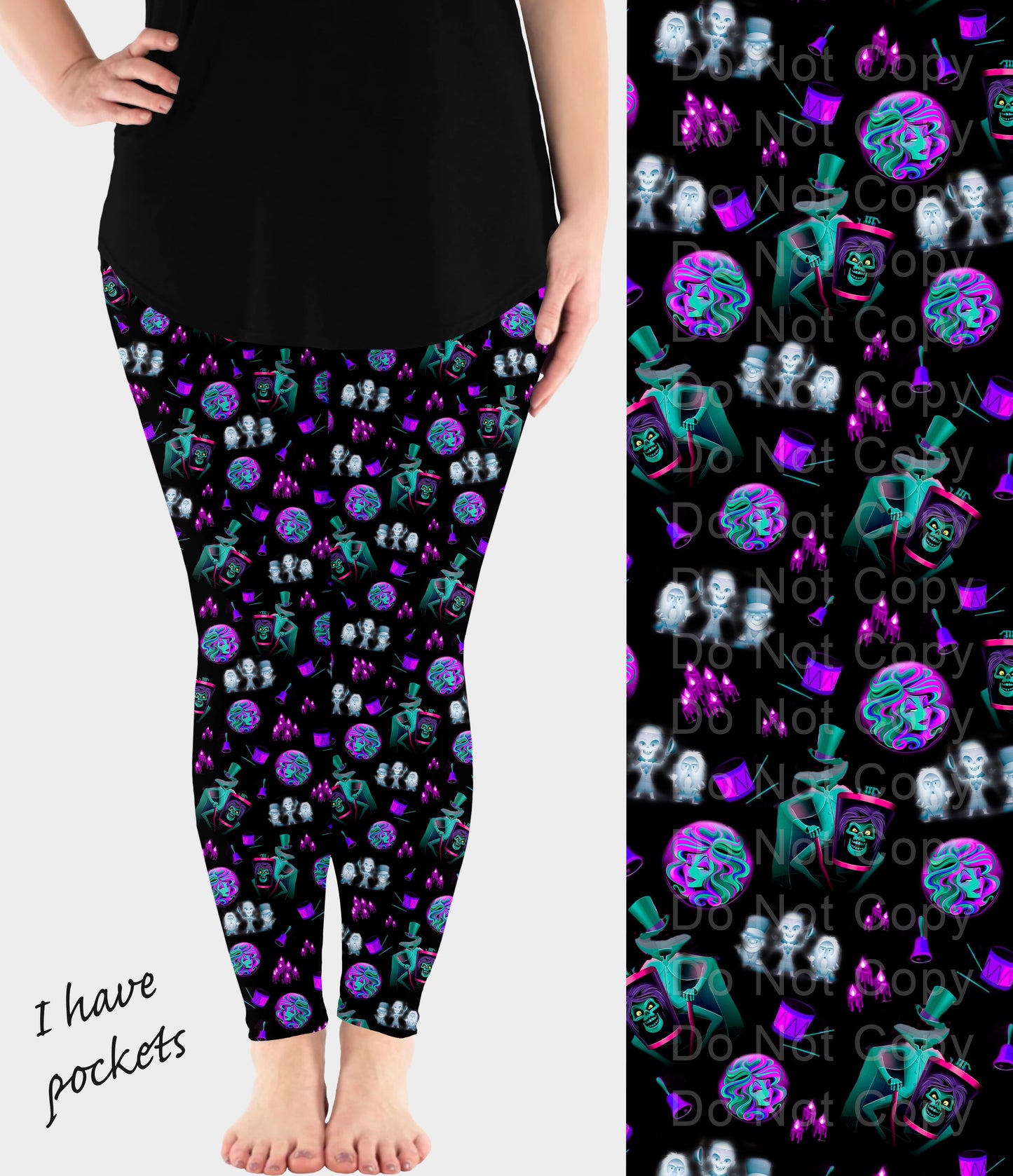 RTS - Haunting Ghosts Leggings w/ Pockets